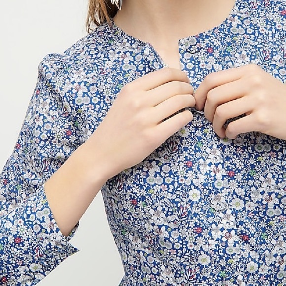 🏷 New J Crew Liberty floral long tiered dress 0 - Picture 3 of 7